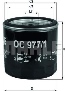 KNECHT OC 977/1 - Масляний фільтр autozip.com.ua