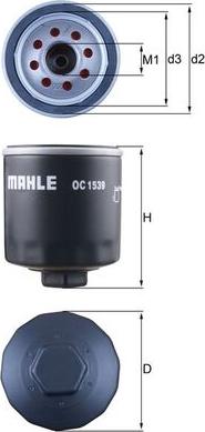 KNECHT OC 1539 - Масляний фільтр autozip.com.ua