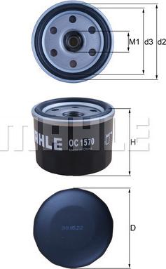 KNECHT OC 1570 - Масляний фільтр autozip.com.ua