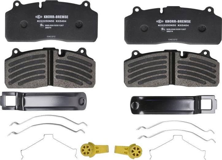 KNORR-BREMSE K 222250N50 - Гальмівні колодки, дискові гальма autozip.com.ua