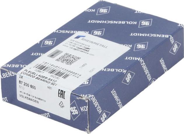 Kolbenschmidt 87200600 - Комплект шатунних вкладишів autozip.com.ua