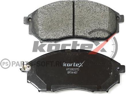 Kortex KT3392STD - Гальмівні колодки, дискові гальма autozip.com.ua