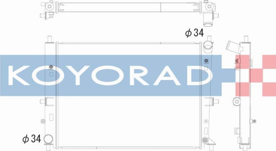 KOYORAD KV063707 - Радіатор, охолодження двигуна autozip.com.ua