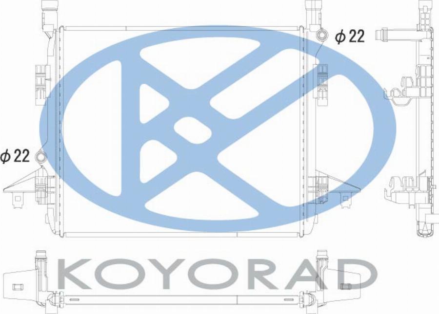 KOYORAD PL443976 - Радіатор, охолодження двигуна autozip.com.ua