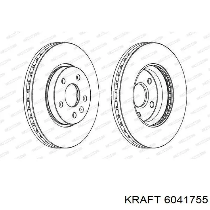 KRAFT AUTOMOTIVE 6041755 - Гальмівний диск autozip.com.ua