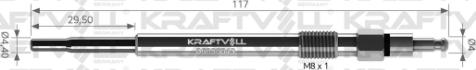 KRAFTVOLL 05030043 - Свічка розжарювання autozip.com.ua