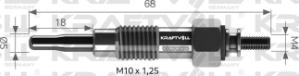 KRAFTVOLL 05030036 - Свічка розжарювання autozip.com.ua