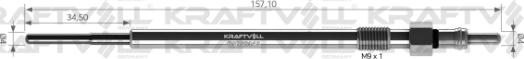 KRAFTVOLL 05030145 - Свічка розжарювання autozip.com.ua