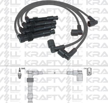 KRAFTVOLL 05070195 - Комплект проводів запалювання autozip.com.ua