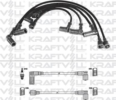 KRAFTVOLL 05070190 - Комплект проводів запалювання autozip.com.ua
