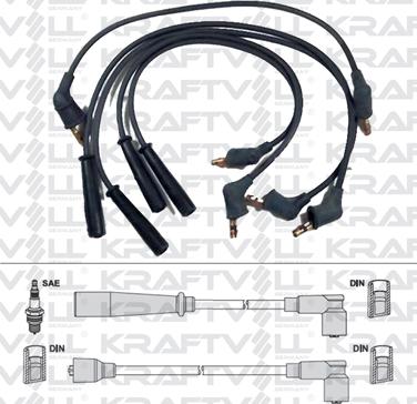 KRAFTVOLL 05070340 - Комплект проводів запалювання autozip.com.ua