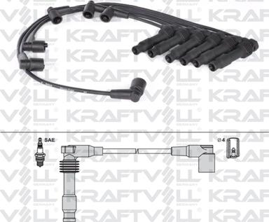 KRAFTVOLL 05070366 - Комплект проводів запалювання autozip.com.ua