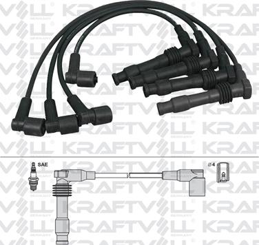 KRAFTVOLL 05070305 - Комплект проводів запалювання autozip.com.ua