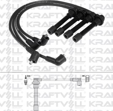 KRAFTVOLL 05070329 - Комплект проводів запалювання autozip.com.ua