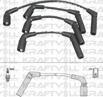KRAFTVOLL 05070249 - Комплект проводів запалювання autozip.com.ua