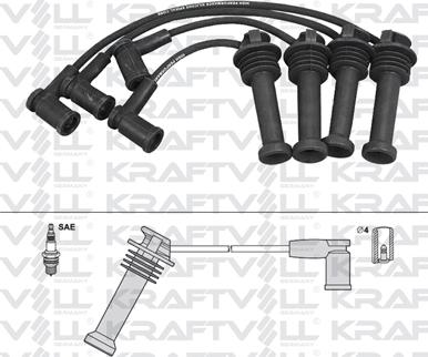 KRAFTVOLL 05070248 - Комплект проводів запалювання autozip.com.ua