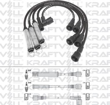 KRAFTVOLL 05070251 - Комплект проводів запалювання autozip.com.ua