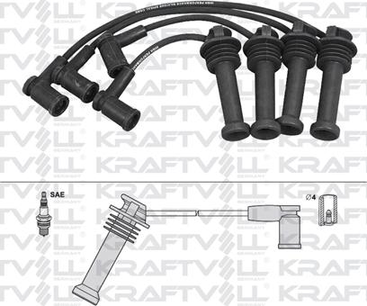 KRAFTVOLL 05070265 - Комплект проводів запалювання autozip.com.ua