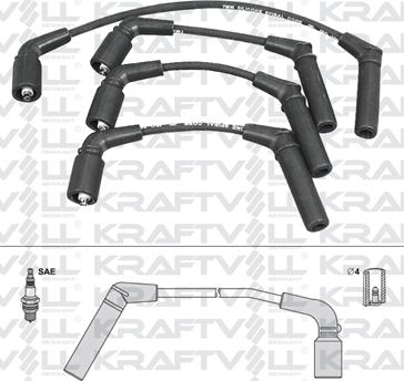 KRAFTVOLL 05070262 - Комплект проводів запалювання autozip.com.ua