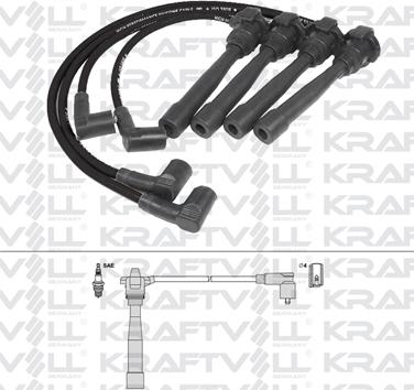KRAFTVOLL 05070205 - Комплект проводів запалювання autozip.com.ua