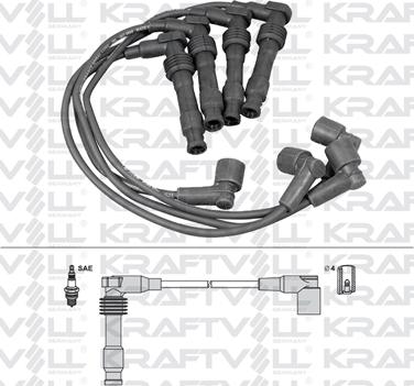KRAFTVOLL 05070203 - Комплект проводів запалювання autozip.com.ua