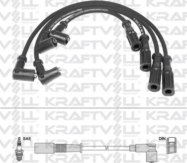 KRAFTVOLL 05070207 - Комплект проводів запалювання autozip.com.ua