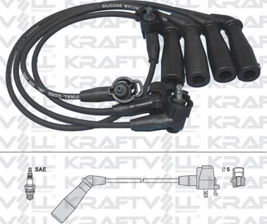KRAFTVOLL 05070217 - Комплект проводів запалювання autozip.com.ua