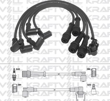 KRAFTVOLL 05070237 - Комплект проводів запалювання autozip.com.ua