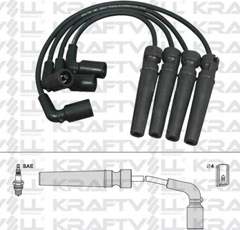 KRAFTVOLL 05070222 - Комплект проводів запалювання autozip.com.ua