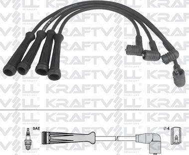KRAFTVOLL 05070227 - Комплект проводів запалювання autozip.com.ua