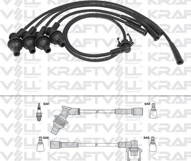 KRAFTVOLL 05070279 - Комплект проводів запалювання autozip.com.ua