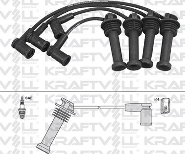 KRAFTVOLL 05070277 - Комплект проводів запалювання autozip.com.ua