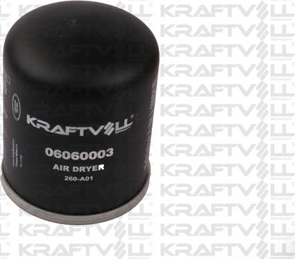 KRAFTVOLL 06060003 - Патрон осушувача повітря, пневматична система autozip.com.ua