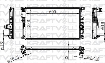 KRAFTVOLL 08040097 - Радіатор, охолодження двигуна autozip.com.ua