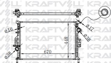 KRAFTVOLL 08040063 - Радіатор, охолодження двигуна autozip.com.ua