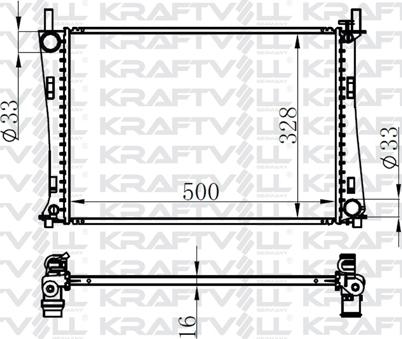 KRAFTVOLL 08040006 - Радіатор, охолодження двигуна autozip.com.ua