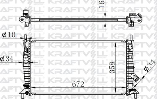 KRAFTVOLL 08040008 - Радіатор, охолодження двигуна autozip.com.ua