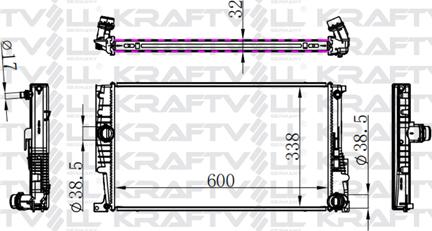 KRAFTVOLL 08040089 - Радіатор, охолодження двигуна autozip.com.ua