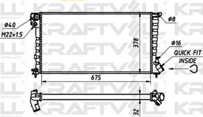 KRAFTVOLL 08040034 - Радіатор, охолодження двигуна autozip.com.ua