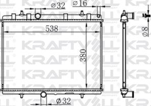 KRAFTVOLL 08040031 - Радіатор, охолодження двигуна autozip.com.ua