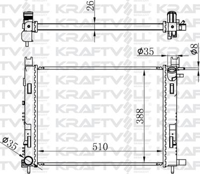 KRAFTVOLL 08040027 - Радіатор, охолодження двигуна autozip.com.ua