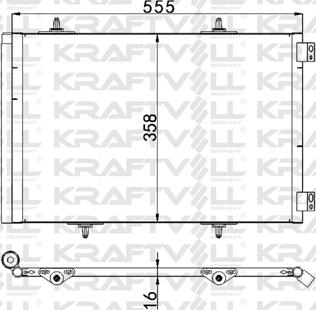 KRAFTVOLL 08060099 - Конденсатор, кондиціонер autozip.com.ua