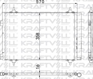 KRAFTVOLL 08060096 - Конденсатор, кондиціонер autozip.com.ua