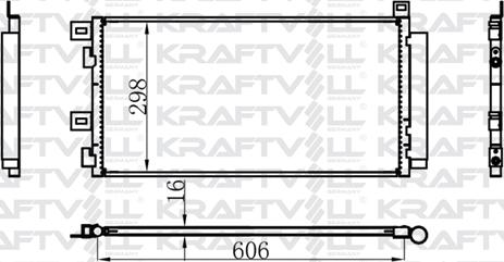 KRAFTVOLL 08060090 - Конденсатор, кондиціонер autozip.com.ua