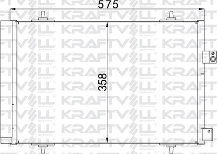 KRAFTVOLL 08060098 - Конденсатор, кондиціонер autozip.com.ua