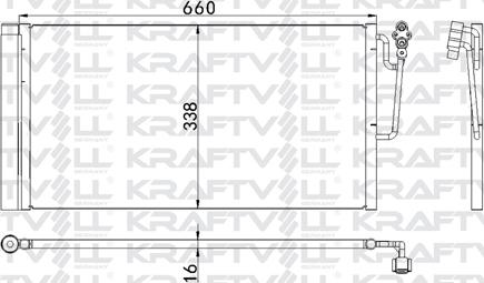 KRAFTVOLL 08060092 - Конденсатор, кондиціонер autozip.com.ua