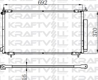 KRAFTVOLL 08060014 - Конденсатор, кондиціонер autozip.com.ua