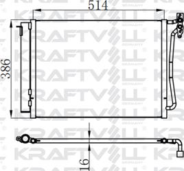 KRAFTVOLL 08060080 - Конденсатор, кондиціонер autozip.com.ua