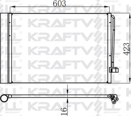 KRAFTVOLL 08060083 - Конденсатор, кондиціонер autozip.com.ua