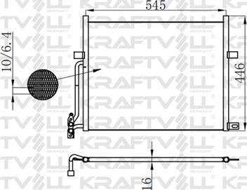KRAFTVOLL 08060087 - Конденсатор, кондиціонер autozip.com.ua